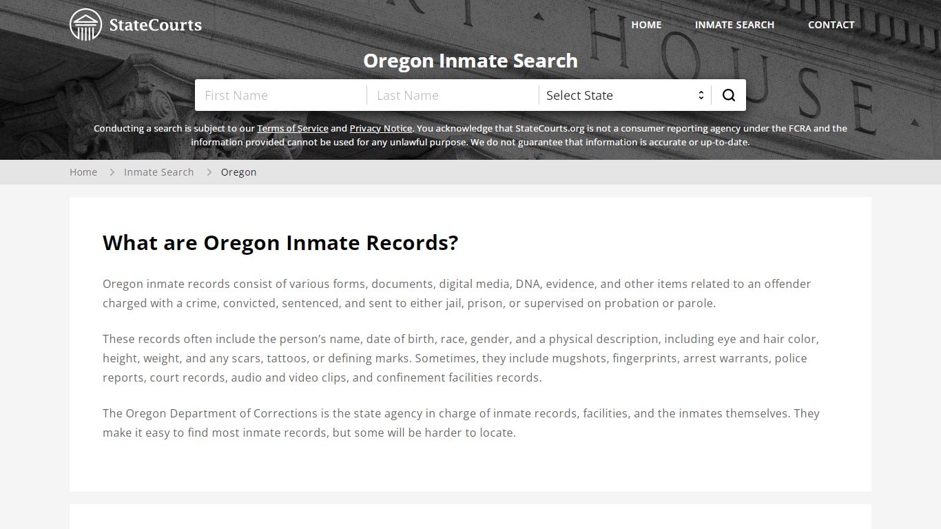 Oregon Inmate Search, Prison and Jail Information ...